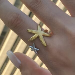 2 Tone Starfish Adjustable Ring product photo 2 | Glossy.pk Pakistan