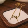 Snake Chain Bow-Pendent anti-tarnish jewellery from Glossy.pk, Lahore
