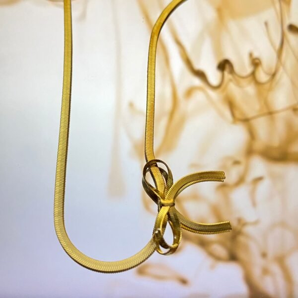 Snake Chain Bow Pendant product photo 3 | Glossy.pk Pakistan