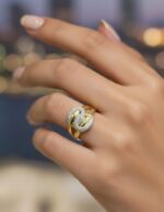 Chunky ZIRCON STONE adjustable ring