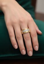 Chunky ZIRCON STONE adjustable ring