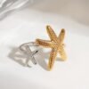 2 Tone Starfish Adjustable Ring — jewellery from Glossy.pk, Pakistan