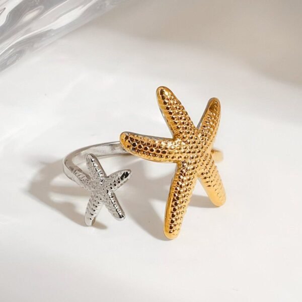 2 Tone Starfish Adjustable Ring — jewellery from Glossy.pk, Pakistan