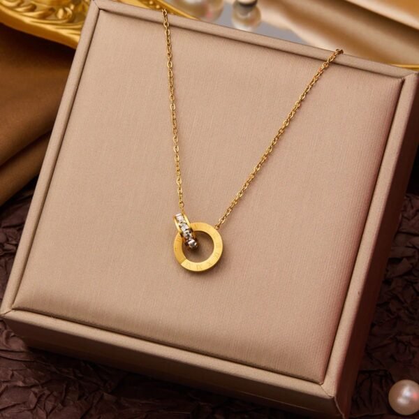 Double Ring Roman Numeral Pendant — jewellery from Glossy.pk, Pakistan