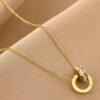 Double Ring Roman Numeral Pendant product photo 2 | Glossy.pk Pakistan