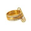 3 Layered- Safety pin trendy RING anti-tarnish jewellery from Glossy.pk, Lahore