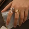 Gold-Tone Mini Snake Ring — Stainless Steel product photo 4 | Glossy.pk Pakistan