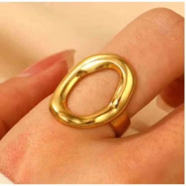 Chunky Adjustable Ring — Gold Tone (Stainless Steel) — jewellery from Glossy.pk, Pakistan