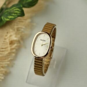 Oval Naidu Women Watch-White Dial