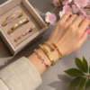 3pc Hand Stack — Tulip & Cartier-Inspired Bangle Set — jewellery from Glossy.pk, Pakistan