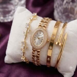 Watch, Tulip Bracelet and Cartier-style Set Combo