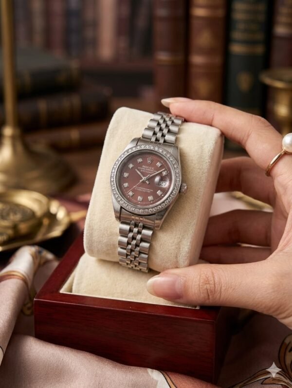 ROLEX Ladies Watch-DATE WORKING anti-tarnish jewellery from Glossy.pk, Lahore