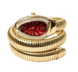Serpent-Style Watch — Maroon Dial & Gold Chain product photo 4 | Glossy.pk Pakistan
