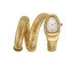 BVLGARI Snake Watch-White Dial Gold Chain - Image 4
