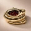 BVLGARI Snake Watch-Maroon Dial Gold Chain anti-tarnish jewellery from Glossy.pk, Lahore
