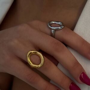 Chunky Adjustable Ring — Gold Tone (Stainless Steel) product photo 3 | Glossy.pk Pakistan