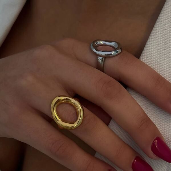 Chunky Ring — Stainless Steel Statement product photo 3 | Glossy.pk Pakistan