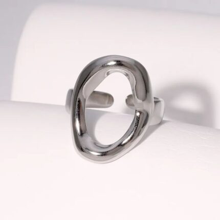 Chunky ring 💍 size adjustable Silver