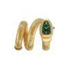 BVLGARI Snake Watch-Green Dial Gold Chain anti-tarnish jewellery from Glossy.pk, Lahore