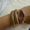 BVLGARI Snake Watch-Maroon Dial Gold Chain anti-tarnish jewellery from Glossy.pk, Lahore