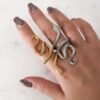 Chunky Snake Ring — Silver Tone (Stainless Steel) product photo 3 | Glossy.pk Pakistan