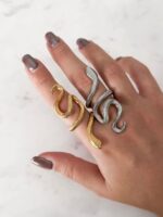 Trendy Chunky snake 🐍 Gold Ring
