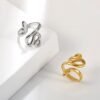 Gold-Tone Mini Snake Ring — Stainless Steel product photo 2 | Glossy.pk Pakistan