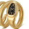 BVLGARI Snake Watch-Black Dial Gold Chain anti-tarnish jewellery from Glossy.pk, Lahore