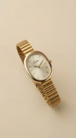 Oval Golden Charm Women Watch - Image 4