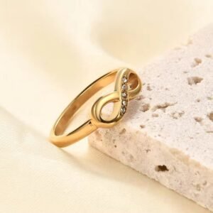 Infinity Adjustable Ring — Stone-Set Stainless Steel