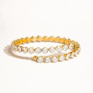 Gold-Plated Handcuff Bracelet (Standard Size)