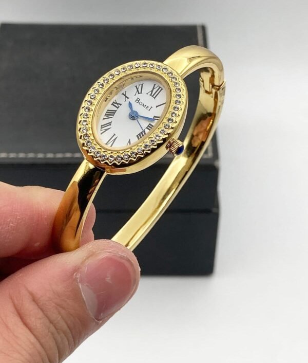 Bomei Bangle Watch-Zircon Stones anti-tarnish jewellery from Glossy.pk, Lahore