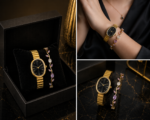 NAIDU Watch and Tulip Combo - Black Dial - Image 2