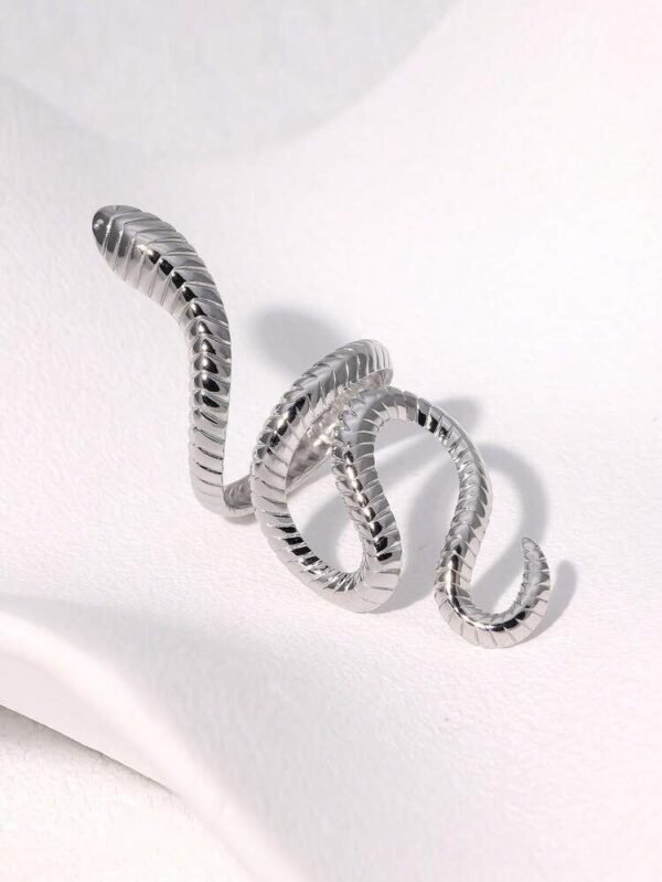 Chunky Snake Ring — Silver Tone (Stainless Steel) — jewellery from Glossy.pk, Pakistan