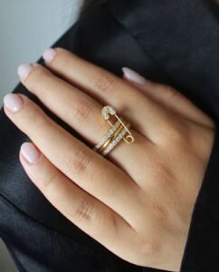 3-Layer Safety Pin Ring — Stainless Steel product photo 4 | Glossy.pk Pakistan