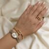 Watch & Stainless‑Steel Handcuff Bracelet with Ring (Cartier-style) — jewellery from Glossy.pk, Pakistan