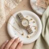 Watch & Heart Bracelet Set — Tarnish-Free product photo 2 | Glossy.pk Pakistan