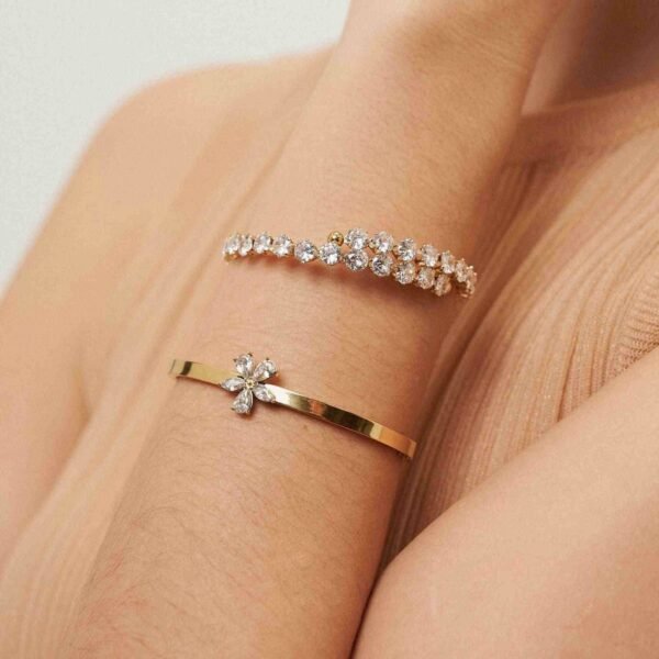 Gold-Plated Handcuff Bracelet (Standard Size) product photo 2 | Glossy.pk Pakistan