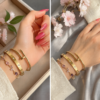 3pc Hand Stack — Tulip & Cartier-Inspired Bangle Set product photo 2 | Glossy.pk Pakistan