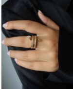3 Layered- Safety pin trendy RING