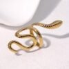 Chunky Snake Ring — Gold Tone (Stainless Steel) product photo 2 | Glossy.pk Pakistan