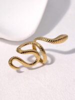 Trendy Chunky snake 🐍 Gold Ring - Image 2