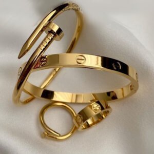 4-Piece Bracelet & Ring Set — Stainless Steel