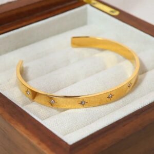 Luxury Handcuff Bracelet — Gold-Plated Stainless Steel product photo 3 | Glossy.pk Pakistan