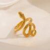 Gold-Tone Mini Snake Ring — Stainless Steel — jewellery from Glossy.pk, Pakistan