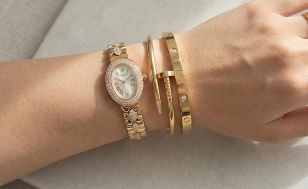 Watch and Bracelet Set Combo (Cartier-style) — jewellery from Glossy.pk, Pakistan