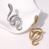 Chunky Snake Ring — Silver Tone (Stainless Steel) product photo 2 | Glossy.pk Pakistan