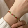 2-Tone Tulip Crystal Bracelet - Gold-Plated product photo 3 | Glossy.pk Pakistan