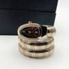 2 Tone BVLGARI Snake Watch-Black Dial anti-tarnish jewellery from Glossy.pk, Lahore