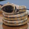 2 Tone BVLGARI Snake Watch-Black Dial anti-tarnish jewellery from Glossy.pk, Lahore